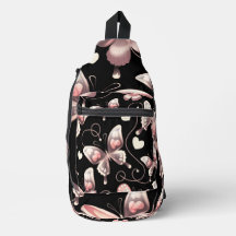 バタフライハートデザインスリングバッグ