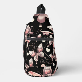バタフライハートデザインスリングバッグ スリングバッグ
