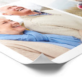 バタフライハートフォトコラージュ葬儀ウェルカムサイン ポスター (角)