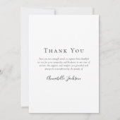 バタフライハートフォトコラージュ葬儀悔やみや弔慰 サンキューカード (裏面)