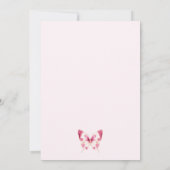バタフライハートブライダルシャワー 招待状 (裏面)