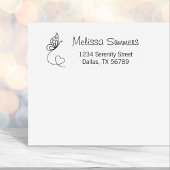 バタフライハート差出人住所 セルフインキングスタンプ