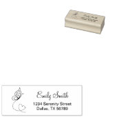 バタフライハート差出人住所 ラバースタンプ (押印)