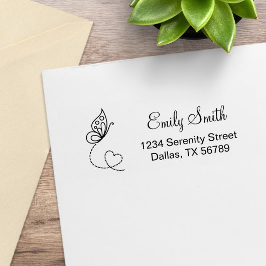 バタフライハート差出人住所 ラバースタンプ