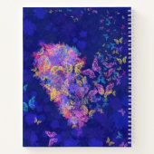 バタフライハート絵画ノートの愛 ノートブック (裏面)