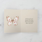 バタフライハート誕生日 カード (内部)