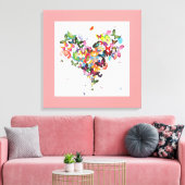 バタフライハート – キャンバス印刷 – SRF キャンバスプリント (インサイチュ (リビング))