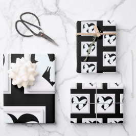 バタフライハート ラッピングペーパーシート