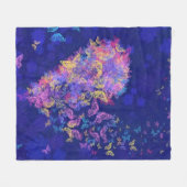 バタフライハート – 愛 フリースブランケット (正面(横))