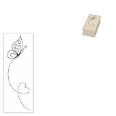 バタフライハート – 色の設定 ラバースタンプ (押印)