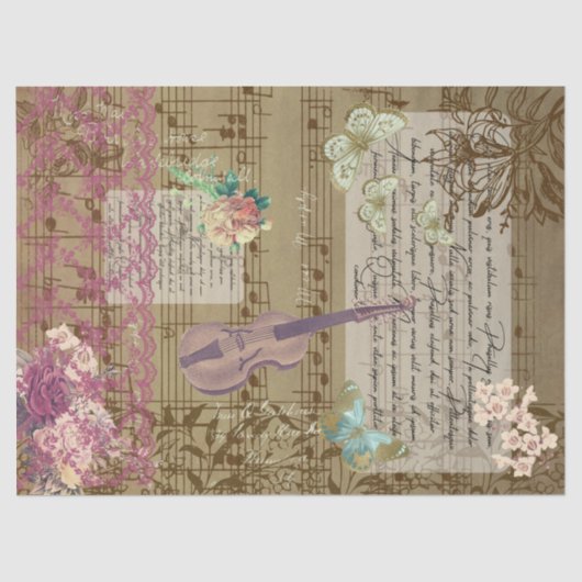 バタフライバイオリンとレースエフェメラ 薄葉紙 (正面)