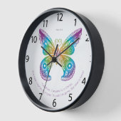 バタフライバイブル聖句の新しい始まり2 Cor.5.17 壁時計 (傾斜)