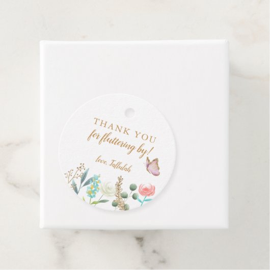 バタフライバタバタしてくれてありがとう誕生日 フェイバータグ (インサイチュ)