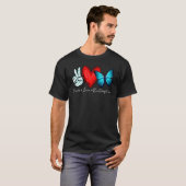 バタフライバタフライバタフライアートワーク Tシャツ (正面フル)