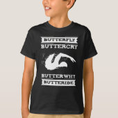 バタフライバタークライButterwhy -泳ぐ人デザイン Tシャツ (正面)