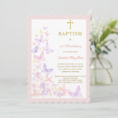 バタフライバプティスファーストと誕生日招待状 招待状 (スタンド正面)