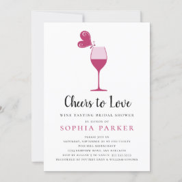 バタフライバラワインテイスティングブライダルシャワー 招待状