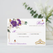 バタフライバラ王室のパープル金ゴールドティアラキンセアニェラ 出欠カード (スタンド正面)