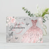 バタフライバラ金ゴールドスパークルドレスキンセアニェラ 招待状 (スタンド正面)