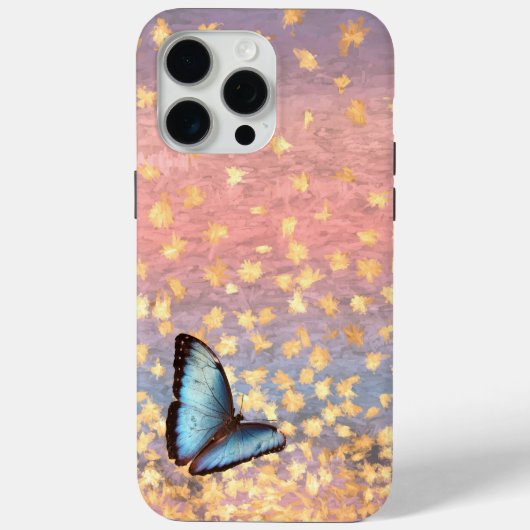 バタフライバラ金ゴールドフレーク抽象デザイン Case-Mate iPhoneケース (裏面)