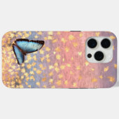 バタフライバラ金ゴールドフレーク抽象デザイン Case-Mate iPhoneケース (裏面 (横))