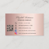 バタフライバラ金ゴールドQRコードSNS 名刺 (裏面)