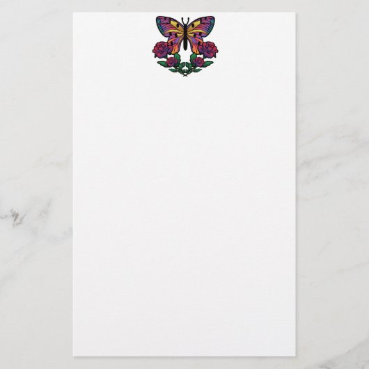 バタフライバラ 便箋 (正面)