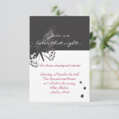 バタフライバルミツワー招待状披露宴カード 招待状 (スタンド正面)