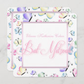 バタフライバルミツワー 招待状 (正面/裏面)