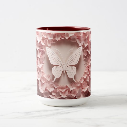 バタフライバレエ： 3Dペスタルマグとスタイルでsip ツートーンマグカップ (中央)