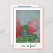 バタフライバレリーナ招待 招待状 (正面/裏面)