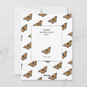 バタフライバレンタインホリデーカード シーズンカード (裏面)