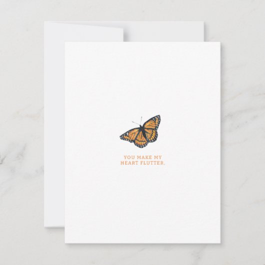 バタフライバレンタインホリデーカード シーズンカード (正面)