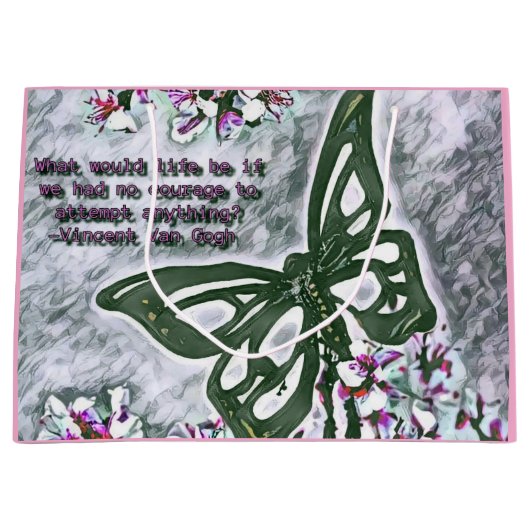 バタフライバンゴッホ ラージペーパーバッグ (正面)