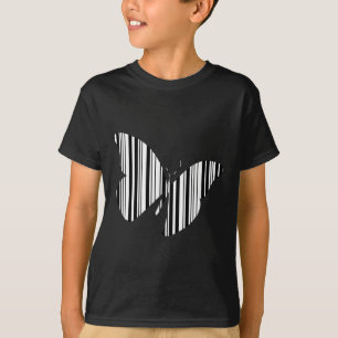 バタフライバーコード 蝶々パターン デザイン Tシャツ