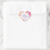 バタフライバースデーパーティーキッズカラフル ハートシール (バッグ)