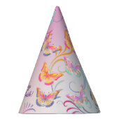 バタフライバースデーパーティーキッズカラフル パーティーハット (右)