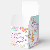 バタフライバースデーパーティーキッズカラフル フェイバーボックス (オープン)