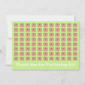 バタフライバースデーパーティーサンキューカード サンキューカード (正面)