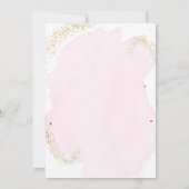 バタフライバースデーパーティーパープルフローラピンクガールI 招待状 (裏面)