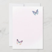 バタフライバースデーパーティー招待状パステル蝶 招待状 (裏面)