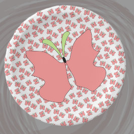 バタフライバースデーパーティー ペーパープレート