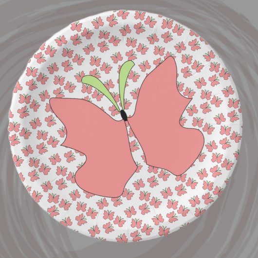 バタフライバースデーパーティー ペーパープレート