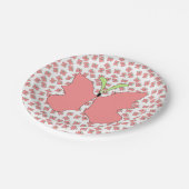 バタフライバースデーパーティー ペーパープレート (アングル)