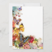 バタフライバーチャルオンライン赤ちゃんシャワー 招待状 (裏面)