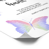 バタフライパシファイヤー狩りベビーシャワーゲーム ポスター (角)