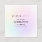 バタフライパステルカラーロゴ スクエア名刺 (裏面)