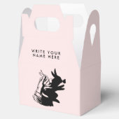 バタフライパステルピンクと素敵なバニーシルエット フェイバーボックス (オープン)