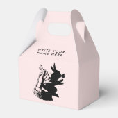 バタフライパステルピンクと素敵なバニーシルエット フェイバーボックス (正面サイド)