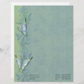 バタフライパステルフローラカスタマイズ- レターヘッド (正面/裏面)